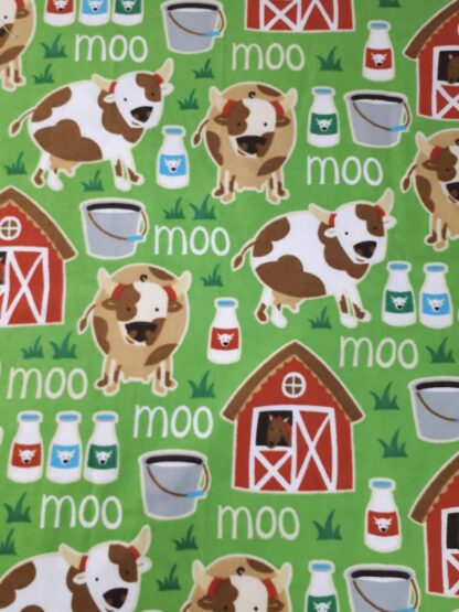 Donakins Got Milk Cow and Milk Themed Flannel Baby Blanket