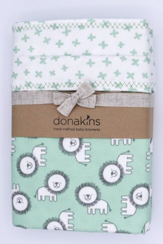 donakins roar lion themed flannel baby blanket