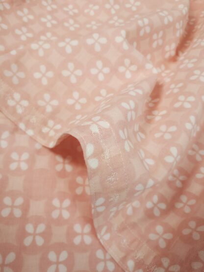 donakins soft pink patterned guaze baby blanket