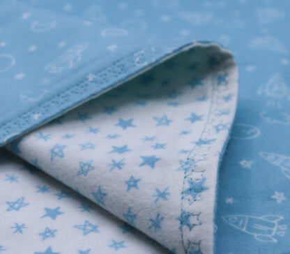 Blue Moon Themed Flannel Baby Blanket