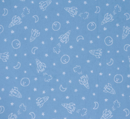 Blue Moon Themed Flannel Baby Blanket